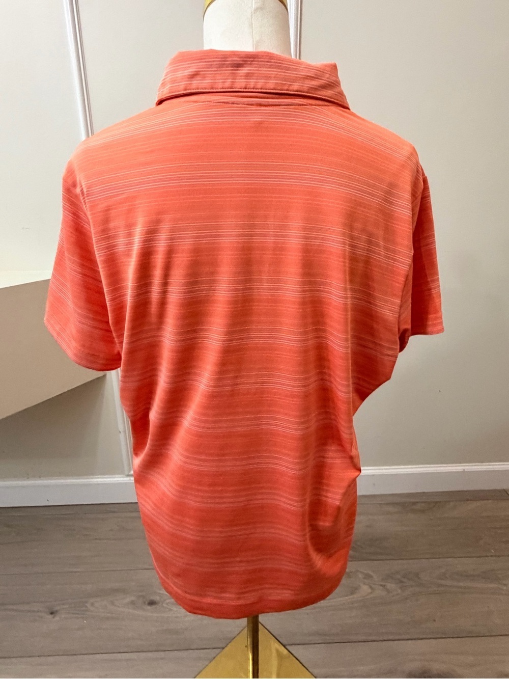 Nike Coral Stripe Short Sleeve Polo Shirt - Picture 2 of 6